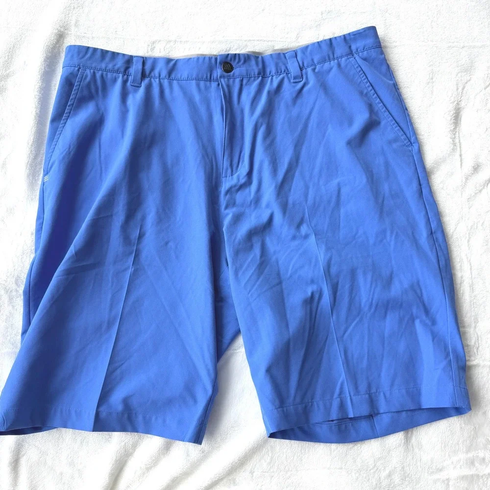 Adidas Mens Blue Walking Golf Shorts Size 38 Performance Activewear Lightweight - Picture 2 of 5